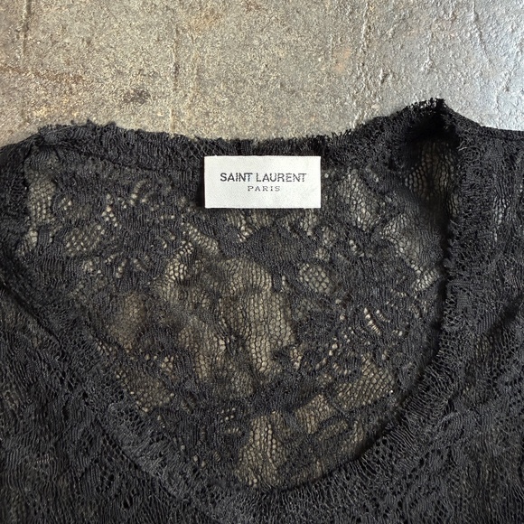 Saint Laurent Lace Mesh Longsleeve Shirt - Picture 12 of 12